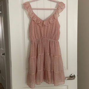 Pink Lily Boutique Pink Leopard Print Dress Size L